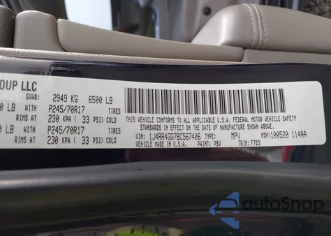 2011 Jeep Grand Cherokee Laredo из США, поврежденный, VIN 1J4RR4GG7BC567406